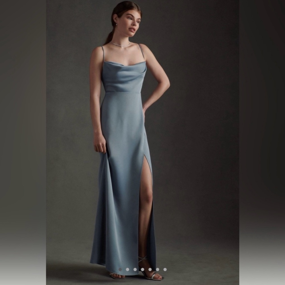 Anthropologie BHLDN Remy Satin Maxi Gown Dress